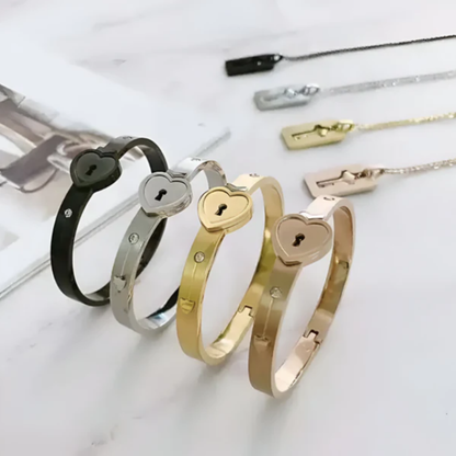 LoveLock Duo – Pulsera & Collar