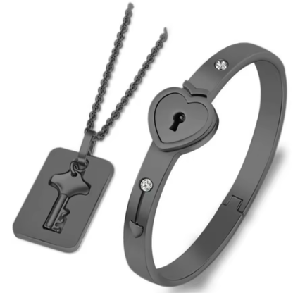 LoveLock Duo – Pulsera & Collar