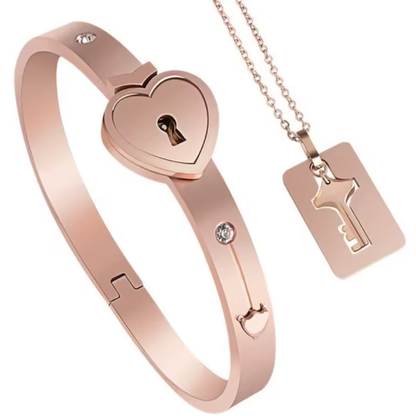 LoveLock Duo – Pulsera & Collar